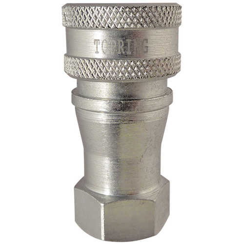 RACCORD HYDRAULIQUE FERMETURE 2 VOIES,1/8NPT,ACI, Laiton/Acier inoxydable Distribution Jean Lapalme
