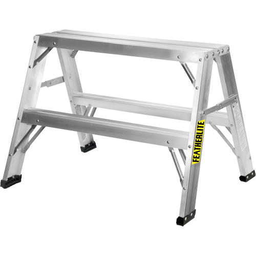 Industrial-Duty Sawhorse, 2' H x 31.9375" W x 23.50" D, 300 lbs. Capacity, Aluminum Distribution Jean Lapalme