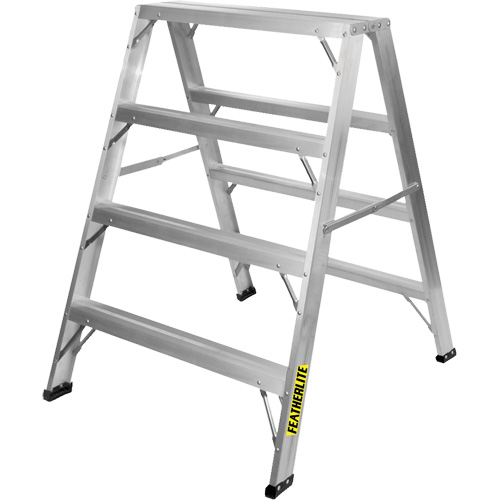 Industrial-Duty Sawhorse, 4' H x 34.6875" W x 39.50" D, 300 lbs. Capacity, Aluminum Distribution Jean Lapalme