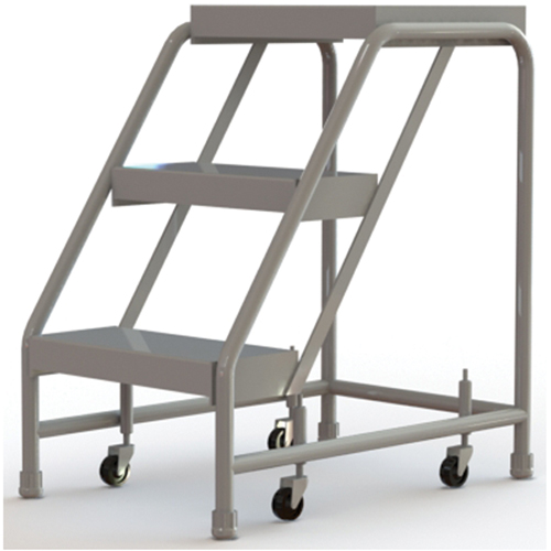 &eacute;chelles roulantes, 3 marches, Largeur de la marche 16", Hauteur de la plateforme 30", Aluminium Distribution Jean Lapalme