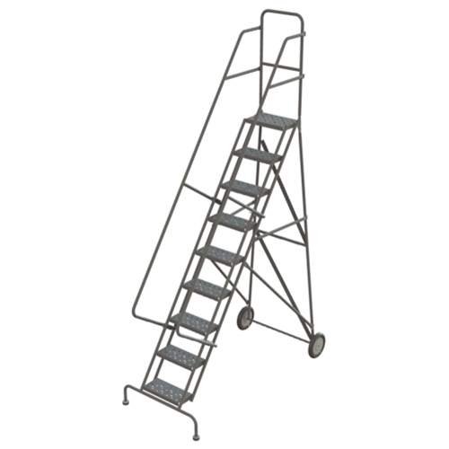 &eacute;chelles roulantes en acier, 9 marches, Largeur de la marche 16", Hauteur de la plateforme 90", Acier Distribution Jean Lapalme