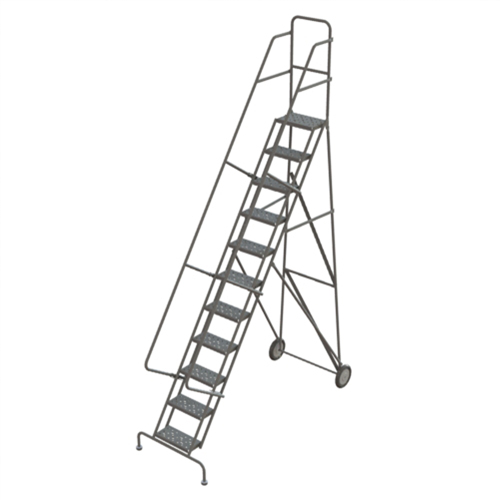 &eacute;chelles roulantes en acier, 11 marches, Largeur de la marche 16", Hauteur de la plateforme 110", Acier Distribution Jean Lapalme