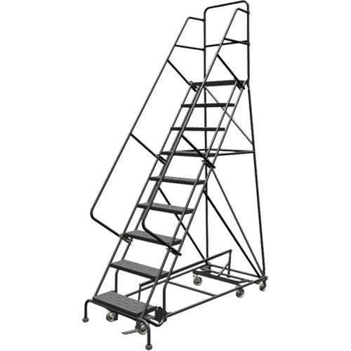 &eacute;chelles roulantes multidirectionnelles, 9 marches, Largeur de la marche 24", Hauteur de la plateforme 90", Acier Distribution Jean Lapalme