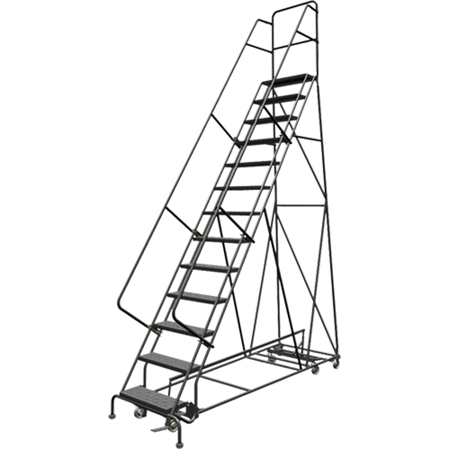 &eacute;chelles roulantes multidirectionnelles, 13 marches, Largeur de la marche 24", Hauteur de la plateforme 130", Acier Distribution Jean Lapalme
