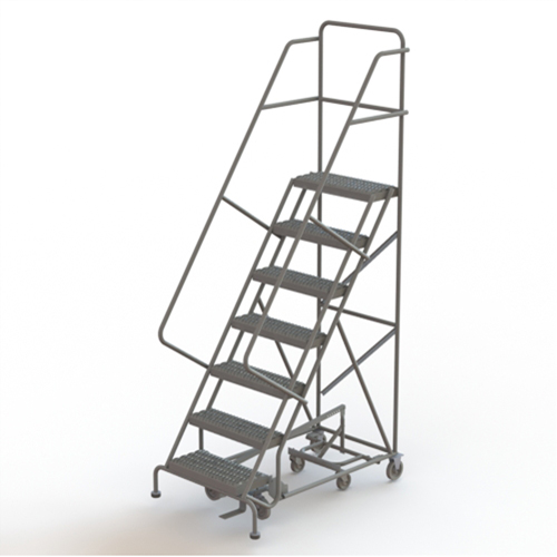 &eacute;chelles roulantes multidirectionnelles, 7 marches, Largeur de la marche 24", Hauteur de la plateforme 70", Acier Distribution Jean Lapalme