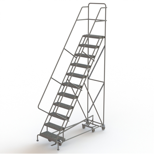 &eacute;chelles roulantes multidirectionnelles, 11 marches, Largeur de la marche 24", Hauteur de la plateforme 110", Acier Distribution Jean Lapalme