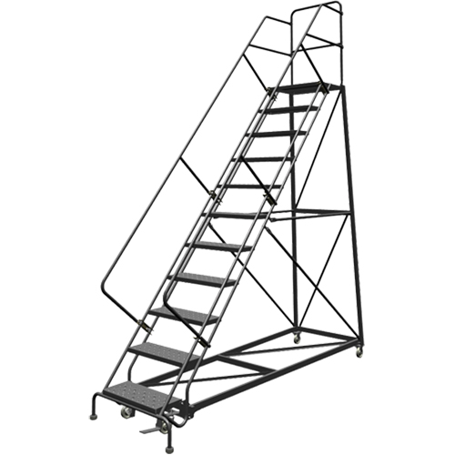 &eacute;chelles en angle de s&eacute;curit&eacute;, 11 marches, Perfor&eacute;, Inclinaison 50°, Hauteur 110" Distribution Jean Lapalme