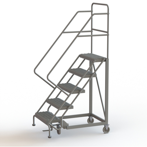 Safety Slope Rolling Ladder, 5 Steps, Serrated, 50° Incline, 50" High Distribution Jean Lapalme