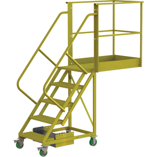 Cantilever Rolling Ladder, Unsupported, 5 Steps, 40" Platform Depth, 50" Platform Height Distribution Jean Lapalme