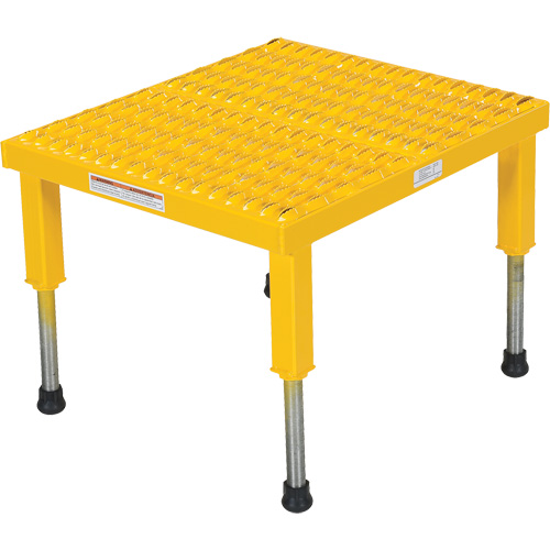Plate-forme ajustable Step-Mate, 1 marche(s), 23-1/2" la x 19-9/16" lo x 16-1/2" h, Capacit&eacute; 500 lb Distribution Jean Lapalme