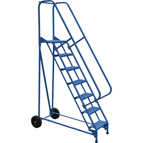 &eacute;chelle escamotable et portative Roll-A-Fold, 7 marches, Perfor&eacute;, Hauteur 70" Distribution Jean Lapalme