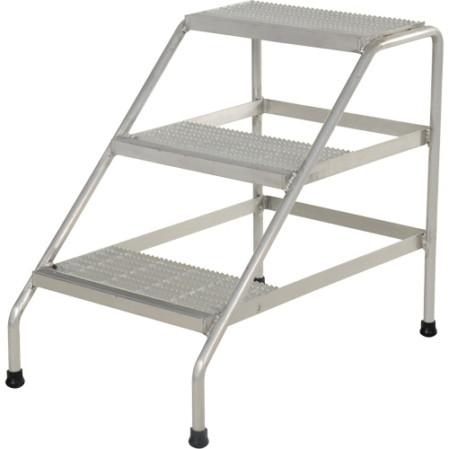 Escabeau en aluminium, 3 marche(s), 22-13/16" la x 34-9/16" lo x 30" h, Capacit&eacute; 500 lb Distribution Jean Lapalme