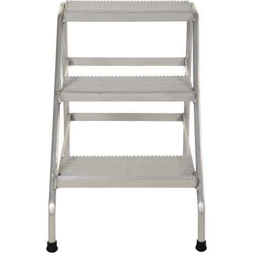 Escabeau en aluminium, 3 marche(s), 22-13/16" la x 34-9/16" lo x 30" h, Capacit&eacute; 500 lb Distribution Jean Lapalme