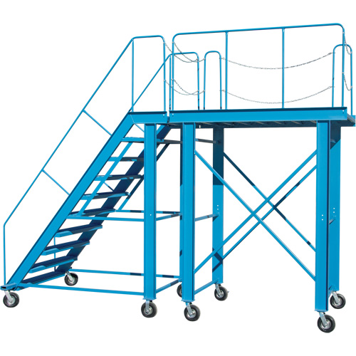 &eacute;chelle &agrave; neige, Acier, 10 Marches, 99" ha, 85-1/2" p, 48" Marche, Stri&eacute; Distribution Jean Lapalme