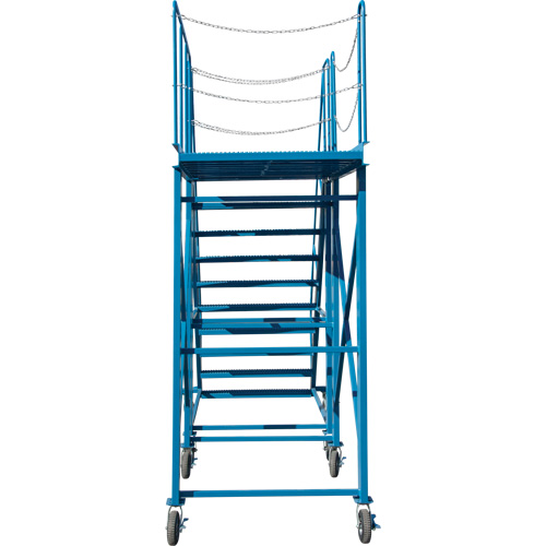 &eacute;chelle &agrave; neige, Acier, 10 Marches, 99" ha, 85-1/2" p, 48" Marche, Stri&eacute; Distribution Jean Lapalme
