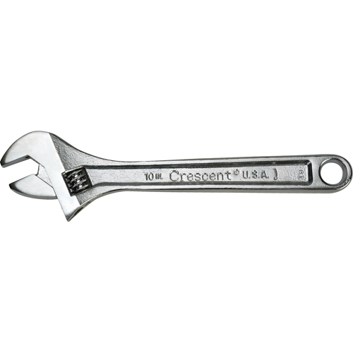 Cl&eacute;s &agrave; molette Crescent, 8" lo, la max. 1-1/8", Chrome Distribution Jean Lapalme