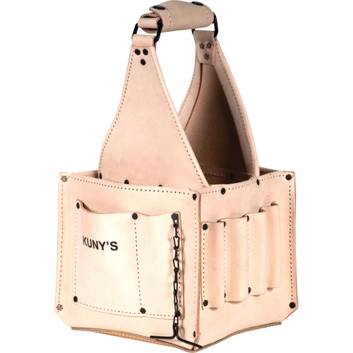 Porte-outils pour &eacute;lectricien et travaux d'entretien, Cuir, 17 pochettes, Beige Distribution Jean Lapalme