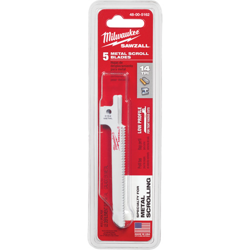 Sawzall&reg; Reciprocating Saw Blade, Bi-Metal, 14 TPI, 3-5/8" L x 5/16" W Distribution Jean Lapalme