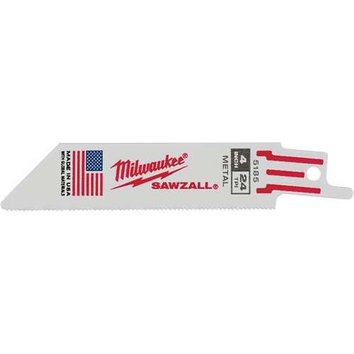 Sawzall&reg; Reciprocating Saw Blades, Bi-Metal, 24 TPI, 4" L x 3/4" W Distribution Jean Lapalme