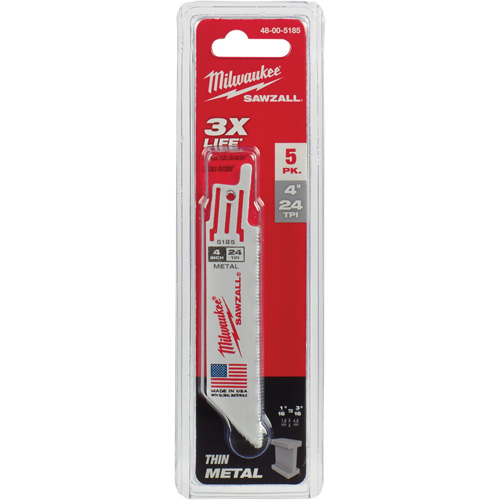 Sawzall&reg; Reciprocating Saw Blades, Bi-Metal, 24 TPI, 4" L x 3/4" W Distribution Jean Lapalme