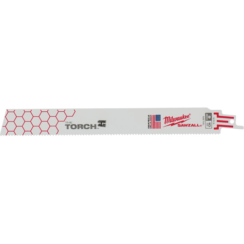 Lames The Torch Sawzall, Bim&eacute;tal, 10 Dents par pouce, 9" lo x 1" la Distribution Jean Lapalme