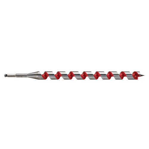 Longue m&egrave;che h&eacute;licoidale pour perceuse, Diam&egrave;tre de 1-1/8", Cannelure 15", Tige 7/16" hexagonal Distribution Jean Lapalme