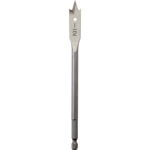 Flat Boring Bit, 1/2" Diameter, 1/4" Hex Shank, 6" Length Distribution Jean Lapalme