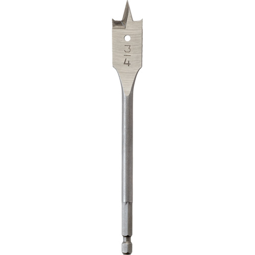 Flat Boring Bit, 3/4" Diameter, 1/4" Hex Shank, 6" Length Distribution Jean Lapalme