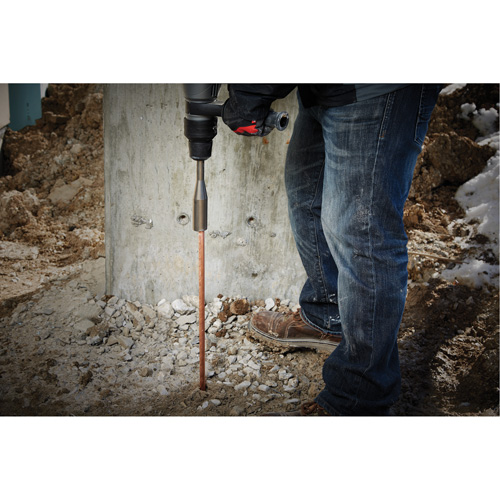 Marteau pour tige de mise &agrave; la terre SDS-Max, Embout 3/4"/5/8", Prise 3/4", Longueur 10" Distribution Jean Lapalme