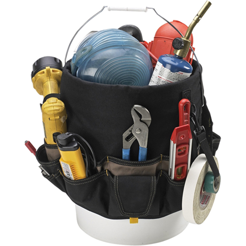 Sacs Bucket Buddy &agrave; 48 pochettes, 6" lo x 11" la x 12" h, Polyester, Noir Distribution Jean Lapalme