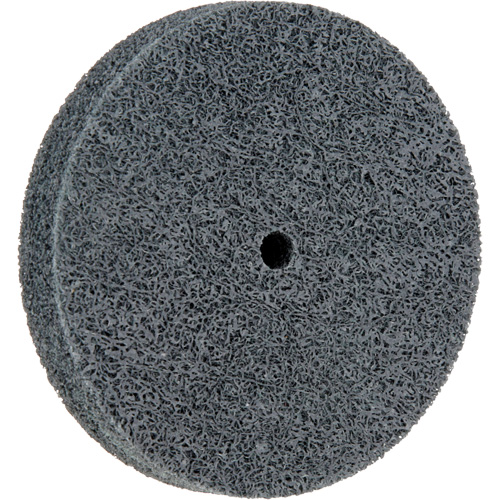 Meule homog&egrave;ne &agrave; faible densit&eacute; de s&eacute;rie 500 Standard Abrasives, 3" x 1/2", Arbre de 1/4", Grain de Fin, Carbure de silicium Distribution Jean Lapalme