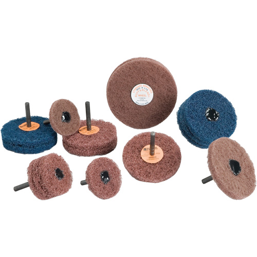 Standard Abrasives Buff & Blend Wheel, 3" Dia. x 1/4" W, 1/4" Arbor, Aluminum Oxide Distribution Jean Lapalme