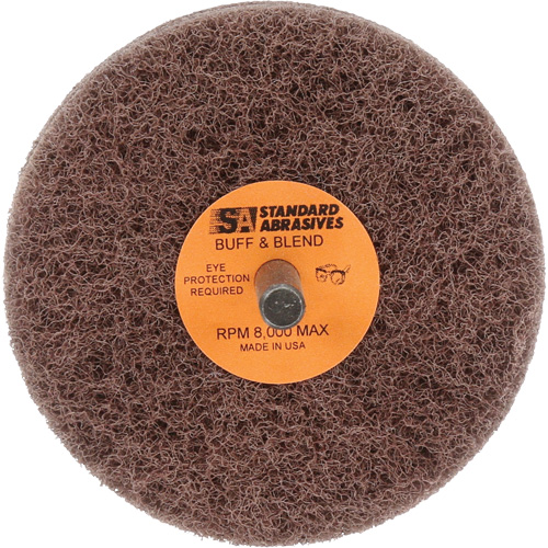 Standard Abrasives Buff & Blend Wheel, 3" Dia. x 2" W, 1/4" Arbor, Aluminum Oxide Distribution Jean Lapalme