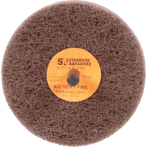 Meule Buff & Blend Standard Abrasives, 3" dia. x 3" la, Arbre 1/4", Oxyde d'aluminium Distribution Jean Lapalme