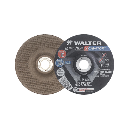 Meule XCAVATOR, 6" x 1/4", Arbre 7/8", Zirconium, Type 27 Distribution Jean Lapalme