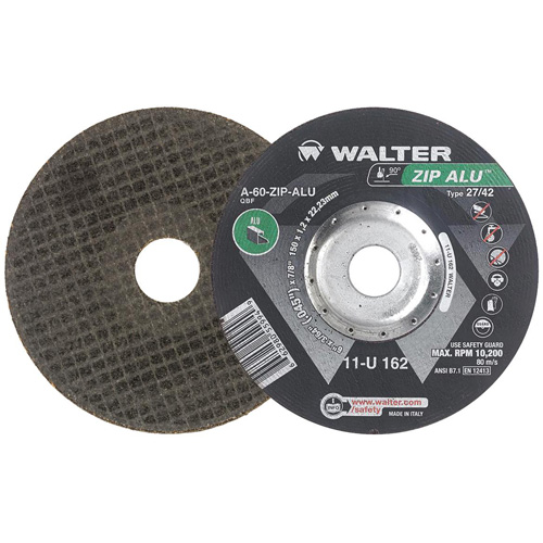 Zip Alu Cut-Off Wheel, 6" x 3/64", 7/8" Arbor, Type 27, Aluminum Oxide, 10200 RPM Distribution Jean Lapalme