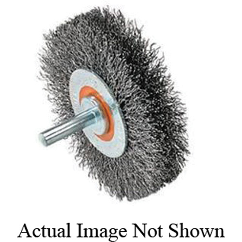 Mounted Crimped Wire Wheel, 3" Dia., 0.0118" Fill Distribution Jean Lapalme