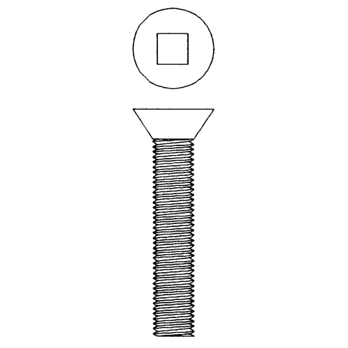 Flat Head Machine Screws, #8-32 x 1-3/4" L, Zinc Plated Distribution Jean Lapalme