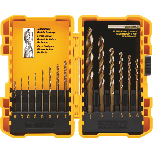 Jeu de m&egrave;ches Pilot Point, 14 morceaux, Acier rapide Distribution Jean Lapalme