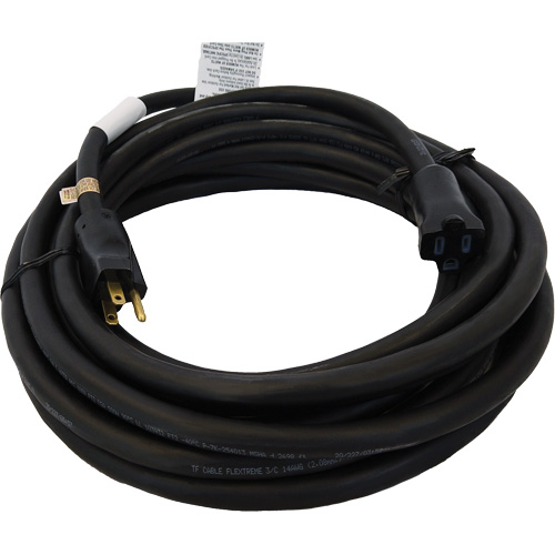 Heavy-Duty Neoprene Extension Cords, Indoor/Outdoor, SOOW, 14/3 AWG, 15 A, 25' Distribution Jean Lapalme