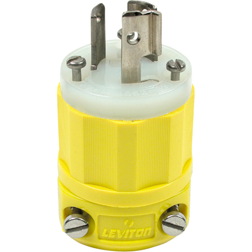 2-Pole 3-Wire Grounding Locking Plug, Nylon, 15 Amps, 250 V, L6-15P Distribution Jean Lapalme