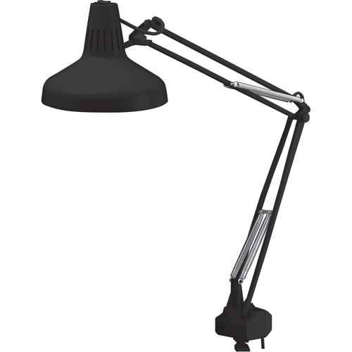 LAMPES DE TRAVAIL COMBIN&eacute;ES ROBUSTES, 22/60 W, Fluorescent/Incandescente, Col 45", Noir Distribution Jean Lapalme