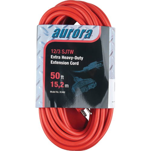 Cordon rallonge en vinyle, Ext&eacute;rieur, SJTW, AWG 12/3, 15 A, 3 prise(s), 50' Distribution Jean Lapalme
