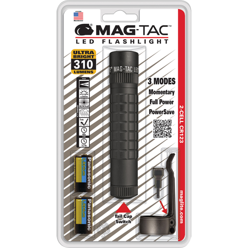 Mag-Tac Tactical Flashlights, LED, 310 Lumens, CR123 Batteries Distribution Jean Lapalme