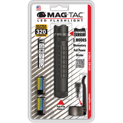 Mag-Tac Tactical Flashlights, LED, 320 Lumens, CR123 Batteries Distribution Jean Lapalme