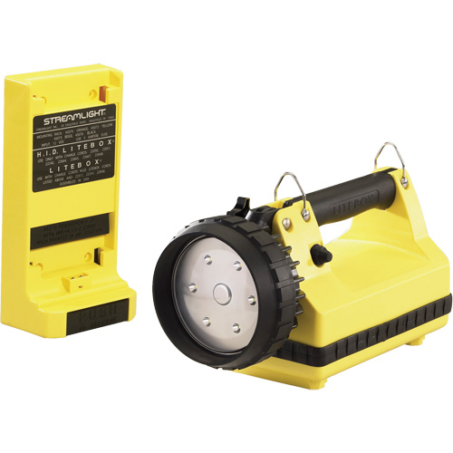 Lanterne avec syst&egrave;me de montage pour v&eacute;hicule E-Flood LiteBox, DEL, 615 lumens, 8 hres de fonctionnement, piles Rechargeable, Compris Distribution Jean Lapalme