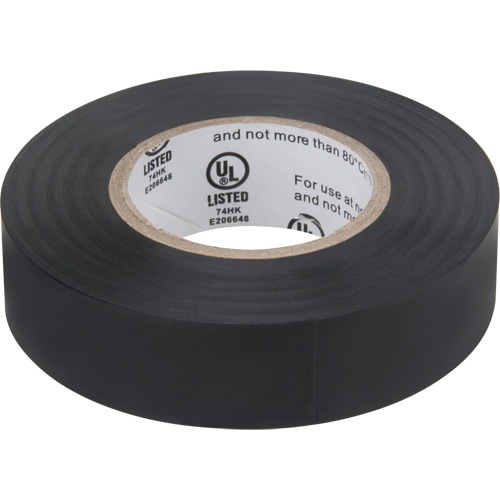 Ruban isolant, 19 mm (3/4") x 18 m (60'), Noir, 7 mils Distribution Jean Lapalme