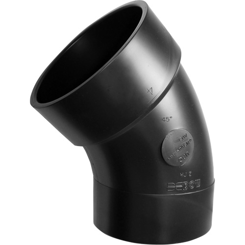 Long Radius 45° Street Elbow Fitting, Spigot x Hub, Plastic, 1-1/2" Distribution Jean Lapalme