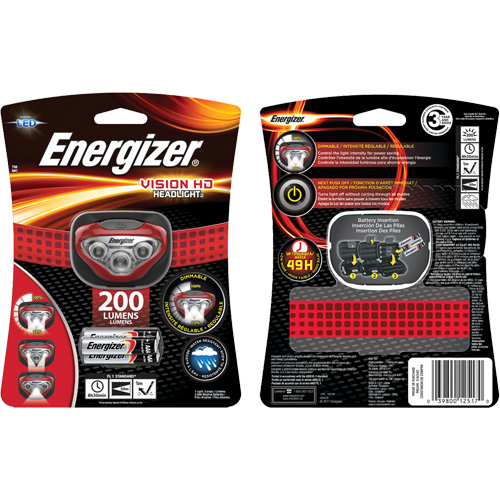 Vision Headlight, LED, 200 Lumens, 8.5 Hrs. Run Time, AAA Batteries Distribution Jean Lapalme