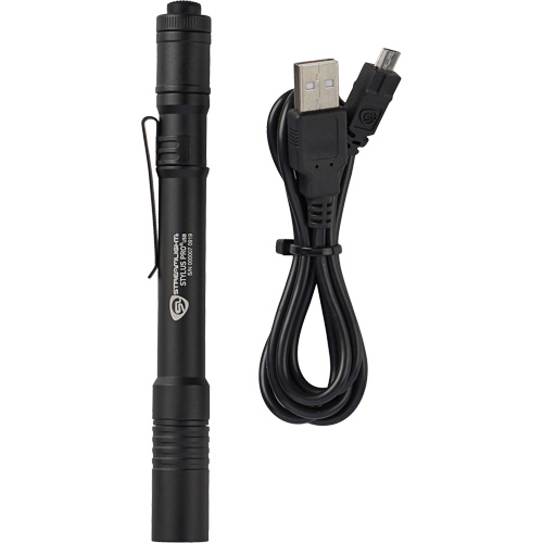 Lampe de poche stylo USB Stylus Pro, DEL, 350 lumens, Corps en Aluminium, piles Rechargeable, Compris Distribution Jean Lapalme